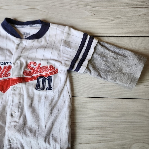 Carter's All star baby footie sleeper pajama size 9 mo - Picture 6 of 10